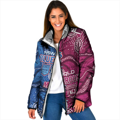 NSW Blues and QLD Maroons Rugby Personalised Padded Jacket 2026 Come On Together