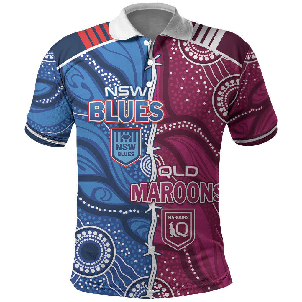 NSW Blues and QLD Maroons Rugby Personalised Polo Shirt 2026 Come On Together