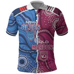 NSW Blues and QLD Maroons Rugby Personalised Polo Shirt 2026 Come On Together