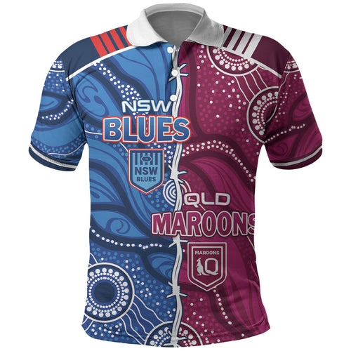 NSW Blues and QLD Maroons Rugby Personalised Polo Shirt 2026 Come On Together