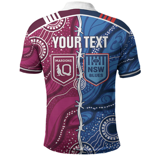 NSW Blues and QLD Maroons Rugby Personalised Polo Shirt 2026 Come On Together