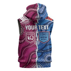 NSW Blues and QLD Maroons Rugby Personalised Sleeveless Hoodie 2026 Come On Together