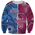 NSW Blues and QLD Maroons Rugby Personalised Sweatshirt 2026 Come On Together