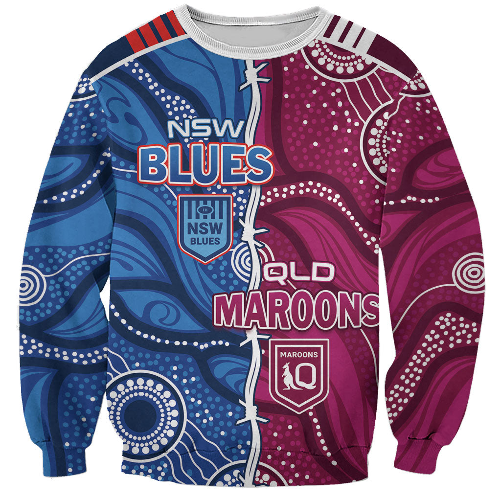 NSW Blues and QLD Maroons Rugby Personalised Sweatshirt 2026 Come On Together