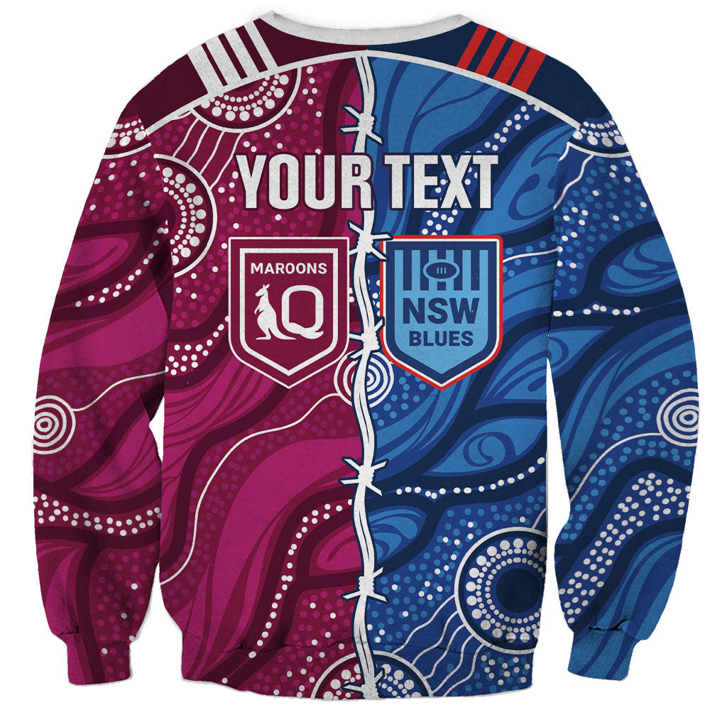 NSW Blues and QLD Maroons Rugby Personalised Sweatshirt 2026 Come On Together
