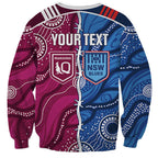 NSW Blues and QLD Maroons Rugby Personalised Sweatshirt 2026 Come On Together