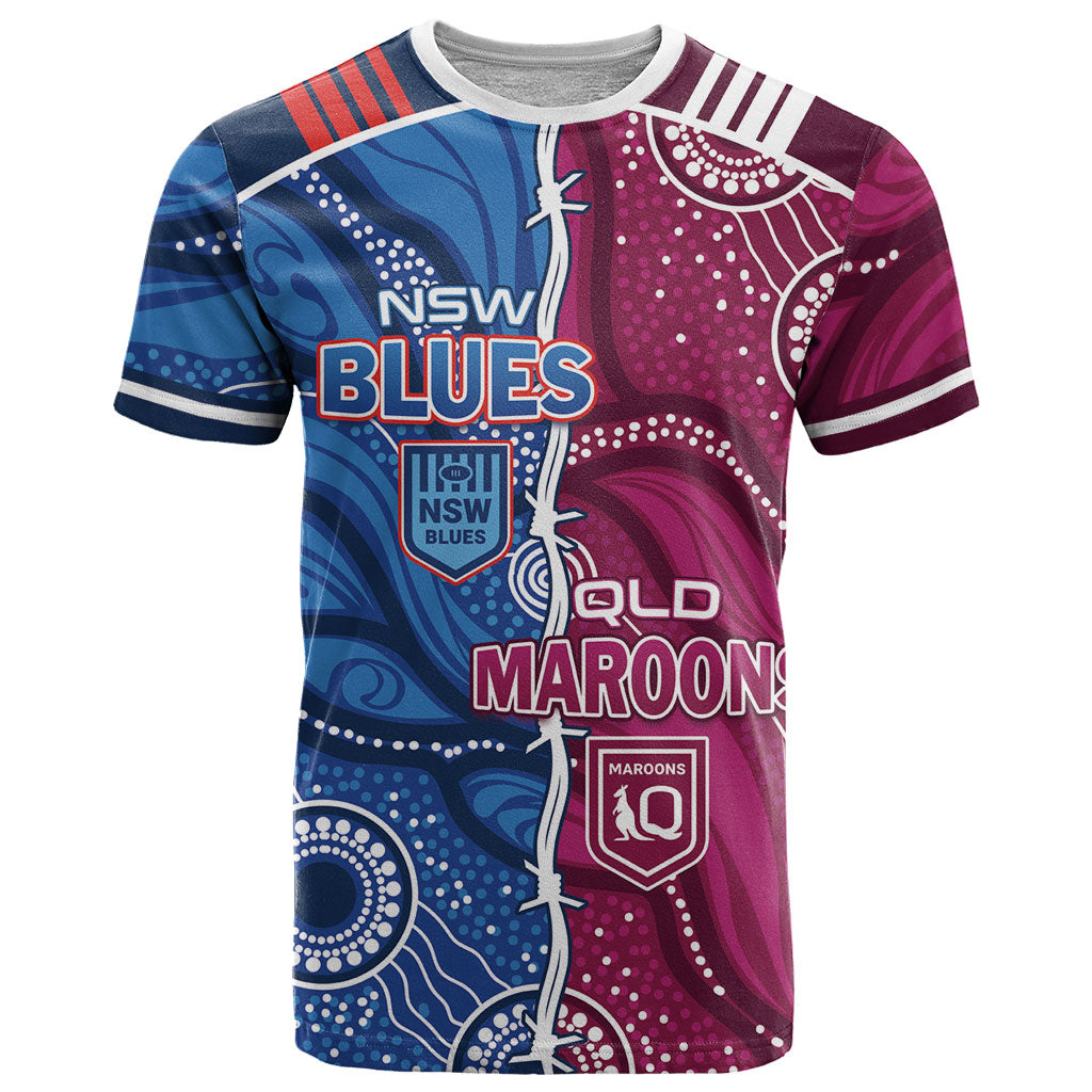 NSW Blues and QLD Maroons Rugby Personalised T Shirt 2026 Come On Together