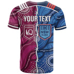 NSW Blues and QLD Maroons Rugby Personalised T Shirt 2026 Come On Together