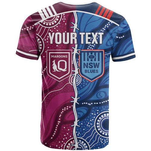 NSW Blues and QLD Maroons Rugby Personalised T Shirt 2026 Come On Together