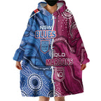 NSW Blues and QLD Maroons Rugby Personalised Wearable Blanket Hoodie 2026 Come On Together