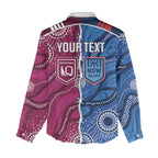 NSW Blues and QLD Maroons Rugby Personalised Women Casual Shirt 2026 Come On Together