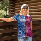 NSW Blues and QLD Maroons Rugby Personalised Women Polo Shirt 2026 Come On Together