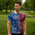 NSW Blues and QLD Maroons Rugby Personalised Zipper Polo Shirt 2026 Come On Together