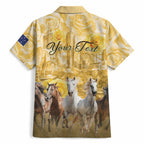Personalised Melbourne 2026 Cup Hawaiian Shirt Yellow Rose Horse Racing