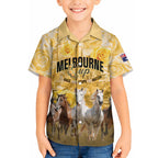 Personalised Melbourne 2026 Cup Hawaiian Shirt Yellow Rose Horse Racing