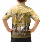 Personalised Melbourne 2026 Cup Hawaiian Shirt Yellow Rose Horse Racing