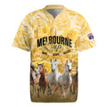 Personalised Melbourne 2026 Cup Rugby Jersey Yellow Rose Horse Racing