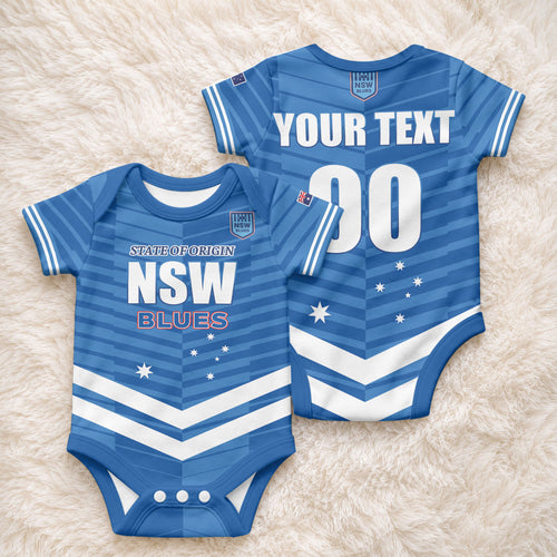 NSW Blues Rugby Custom Baby Onesie 2026 State of Origin