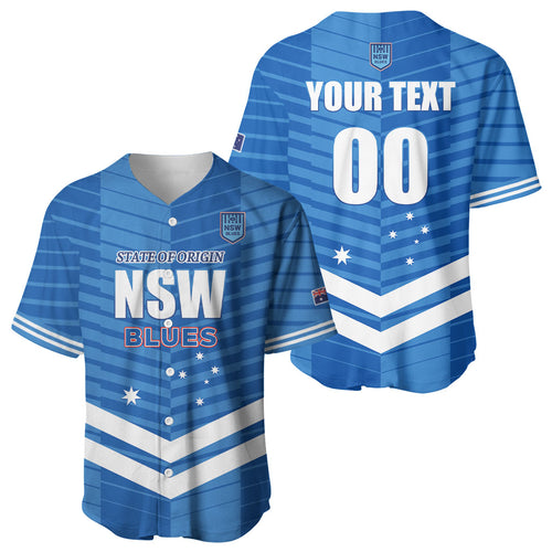 NSW Blues Rugby Custom Baseball Jersey 2026 State of Origin