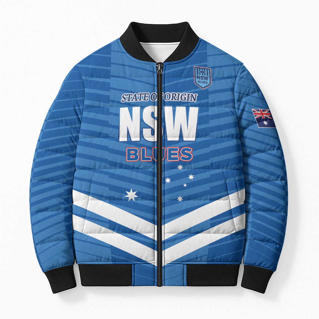 NSW Blues Rugby Custom Bomber Puffer Jacket 2026 State of Origin