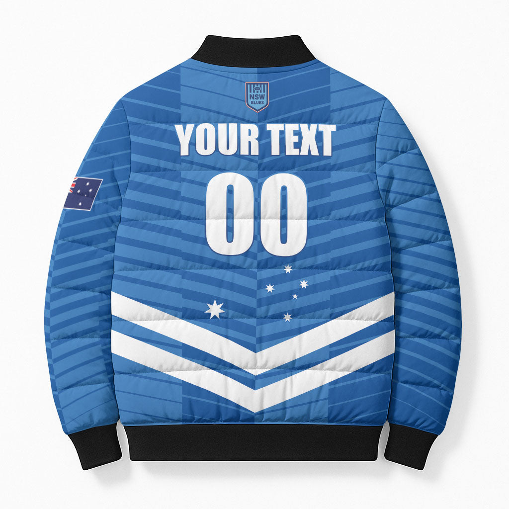 NSW Blues Rugby Custom Bomber Puffer Jacket 2026 State of Origin