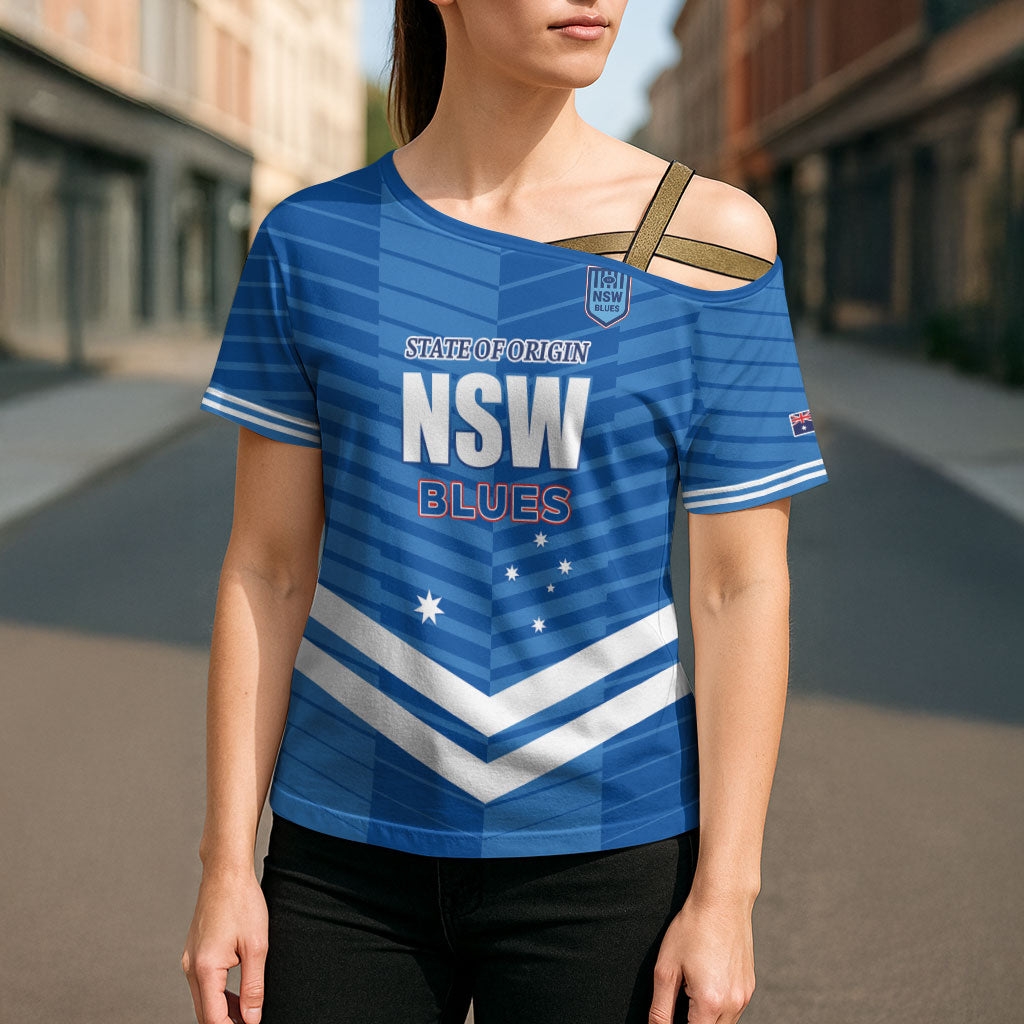 NSW Blues Rugby Custom Cross Shoulder Shirt 2026 State of Origin