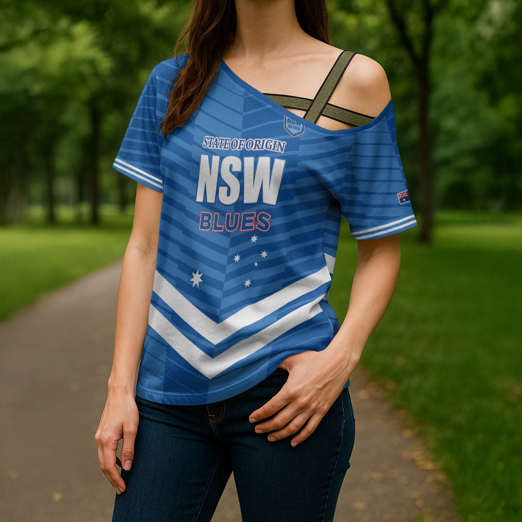 NSW Blues Rugby Custom Cross Shoulder Shirt 2026 State of Origin
