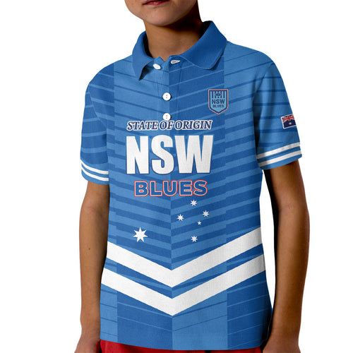 NSW Blues Rugby Custom Kid Polo Shirt 2026 State of Origin