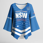NSW Blues Rugby Custom Kimono Sleeve Blouse 2026 State of Origin