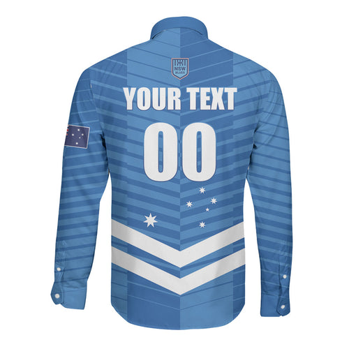 NSW Blues Rugby Custom Long Sleeve Button Shirt 2026 State of Origin