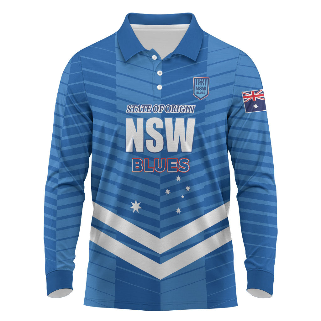 NSW Blues Rugby Custom Long Sleeve Polo Shirt 2026 State of Origin