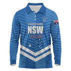 NSW Blues Rugby Custom Long Sleeve Polo Shirt 2026 State of Origin