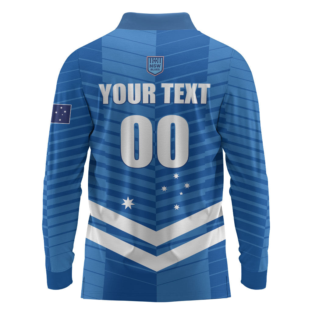 NSW Blues Rugby Custom Long Sleeve Polo Shirt 2026 State of Origin