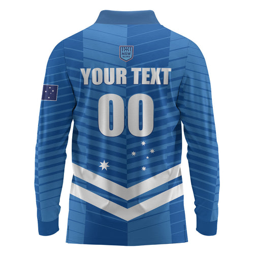 NSW Blues Rugby Custom Long Sleeve Polo Shirt 2026 State of Origin