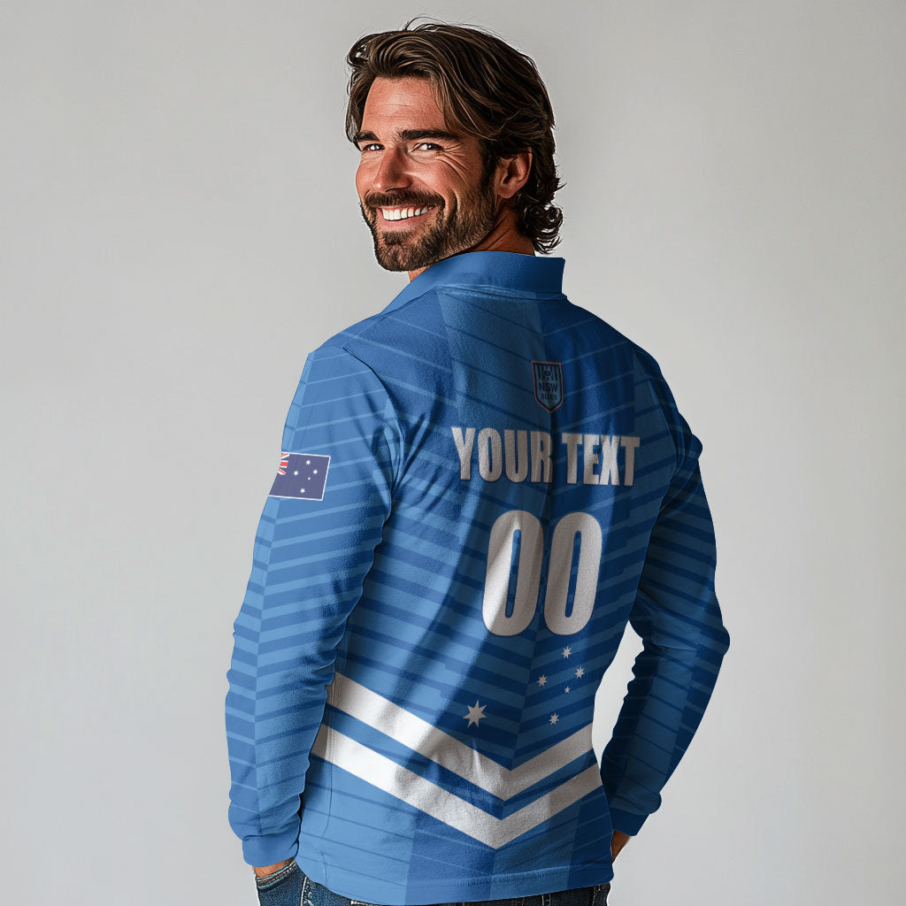 NSW Blues Rugby Custom Long Sleeve Polo Shirt 2026 State of Origin