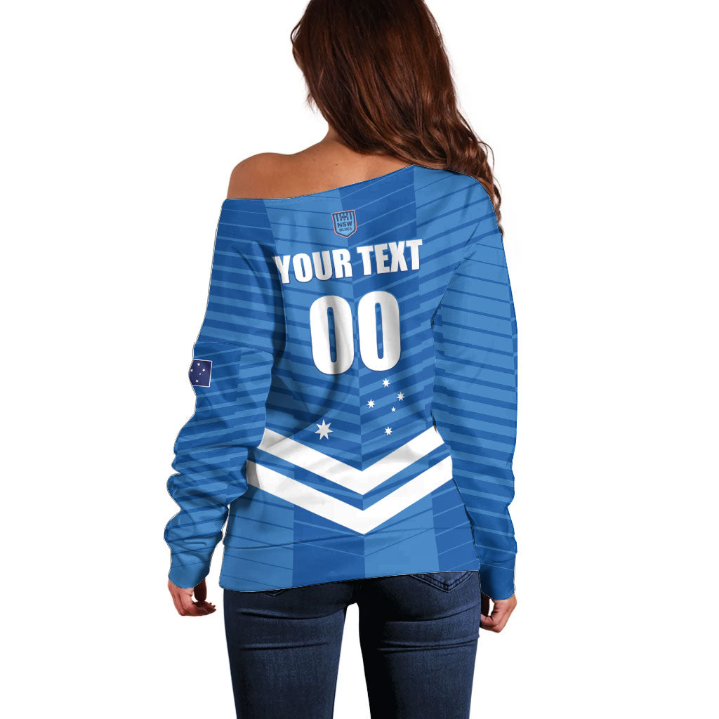NSW Blues Rugby Custom Off Shoulder Sweater 2026 State of Origin