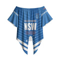 NSW Blues Rugby Custom Off Shoulder Wrap Waist Top 2026 State of Origin