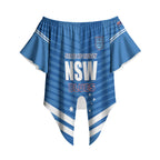 NSW Blues Rugby Custom Off Shoulder Wrap Waist Top 2026 State of Origin