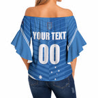 NSW Blues Rugby Custom Off Shoulder Wrap Waist Top 2026 State of Origin
