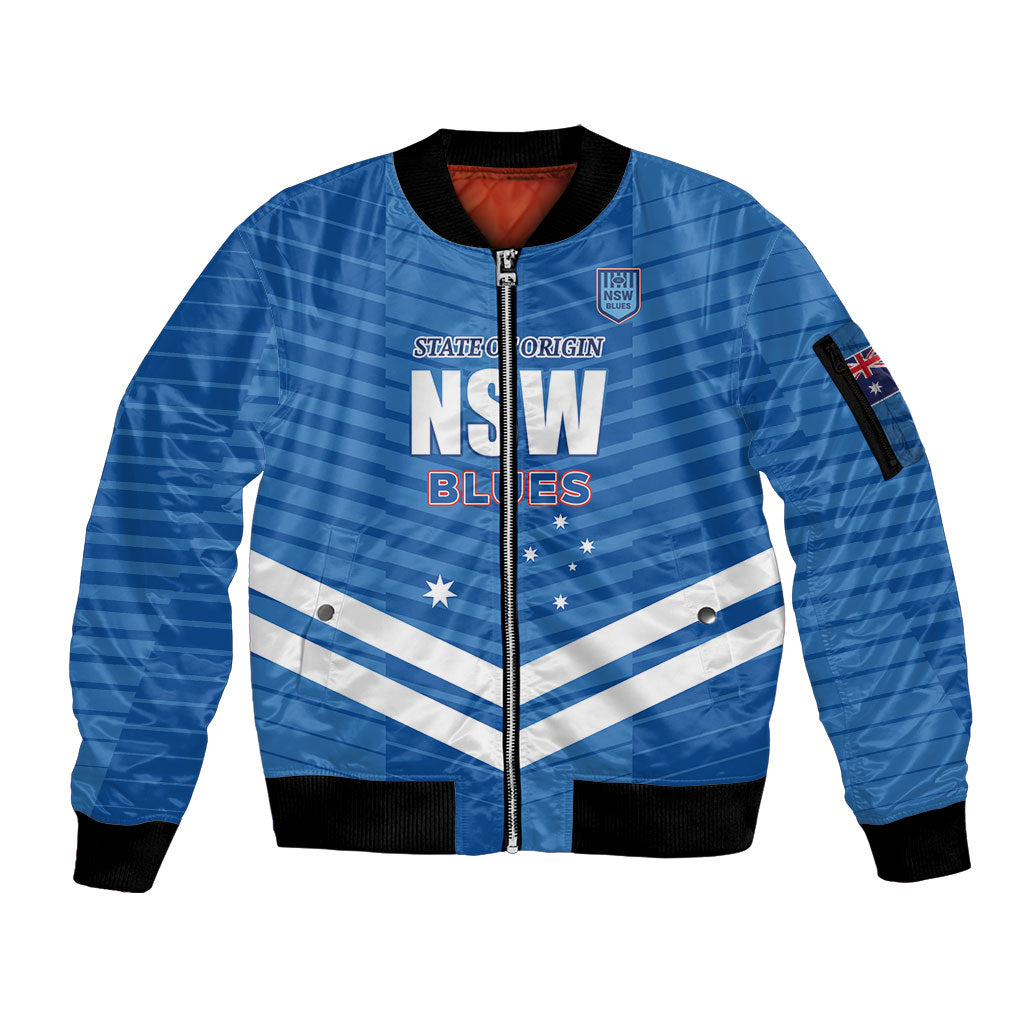 NSW Blues Rugby Custom Sleeve Zip Bomber Jacket 2026 State of Origin