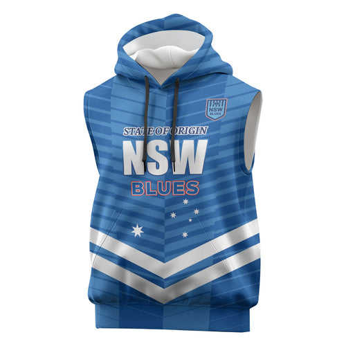 NSW Blues Rugby Custom Sleeveless Hoodie 2026 State of Origin