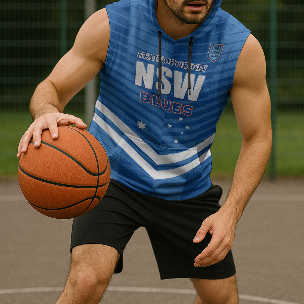 NSW Blues Rugby Custom Sleeveless Hoodie 2026 State of Origin