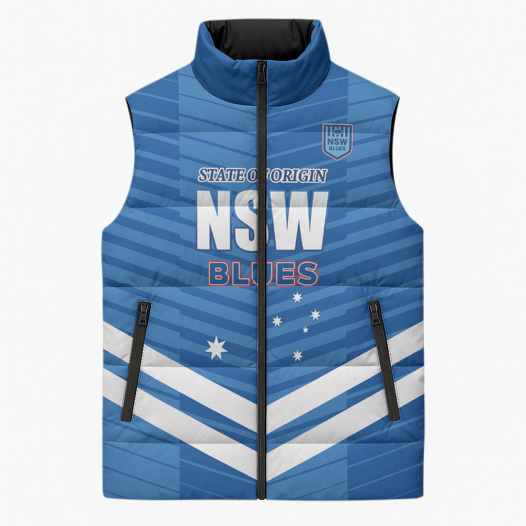 NSW Blues Rugby Custom Sleeveless Puffer Jacket 2026 State of Origin