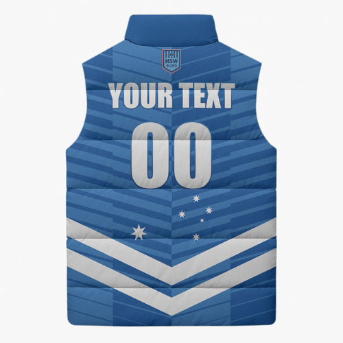 NSW Blues Rugby Custom Sleeveless Puffer Jacket 2026 State of Origin