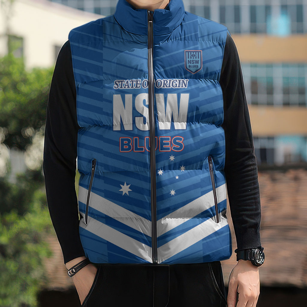 NSW Blues Rugby Custom Sleeveless Puffer Jacket 2026 State of Origin