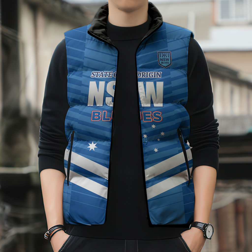 NSW Blues Rugby Custom Sleeveless Puffer Jacket 2026 State of Origin