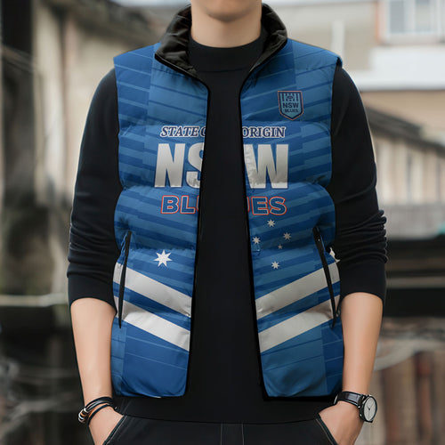 NSW Blues Rugby Custom Sleeveless Puffer Jacket 2026 State of Origin