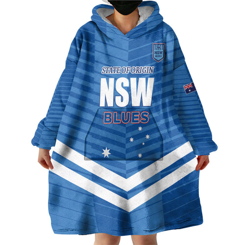 NSW Blues Rugby Custom Wearable Blanket Hoodie 2026 State of Origin