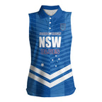 NSW Blues Rugby Custom Women Sleeveless Polo Shirt 2026 State of Origin