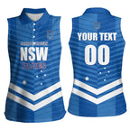 NSW Blues Rugby Custom Women Sleeveless Polo Shirt 2026 State of Origin